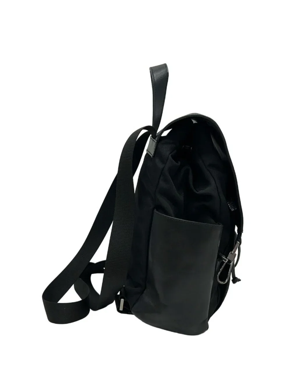 Gucci Backpack Black Drawstring Leather